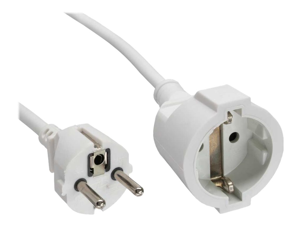Verlängerungskabel InLine Schutzkontakt weiß 10m