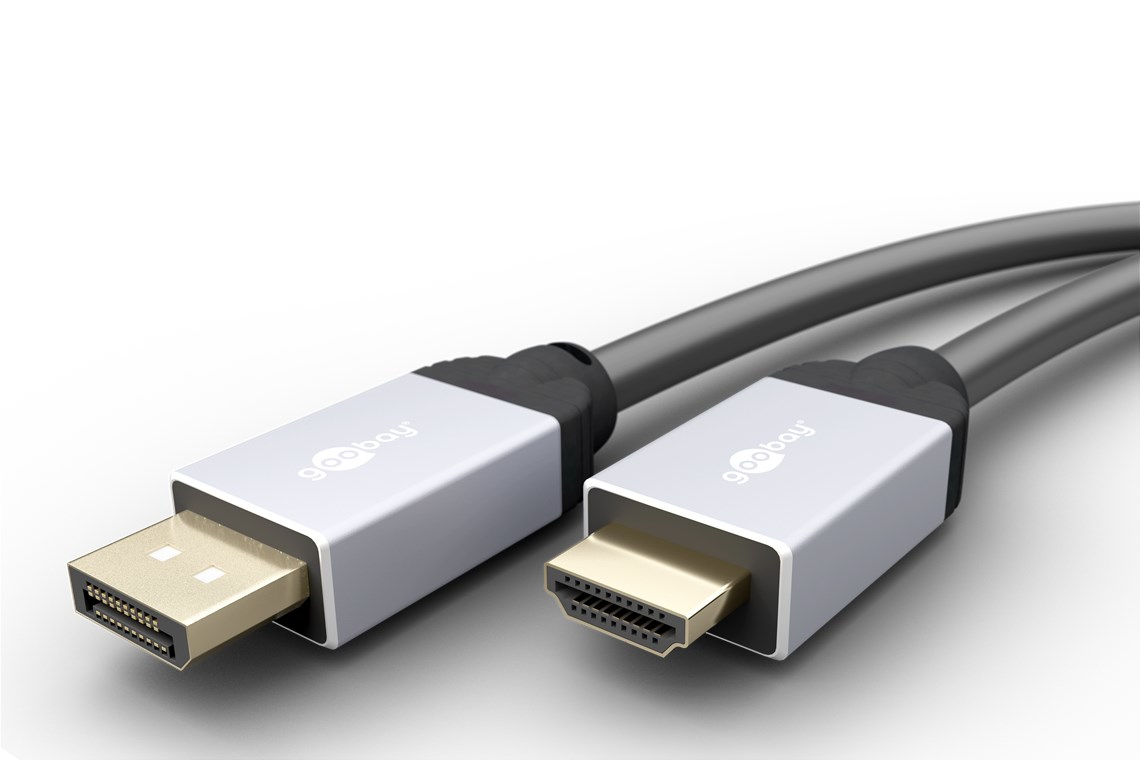 DisplayPort-Kabel Goobay Plus DP-m/HDMI-A-m 5,0m DP1.2