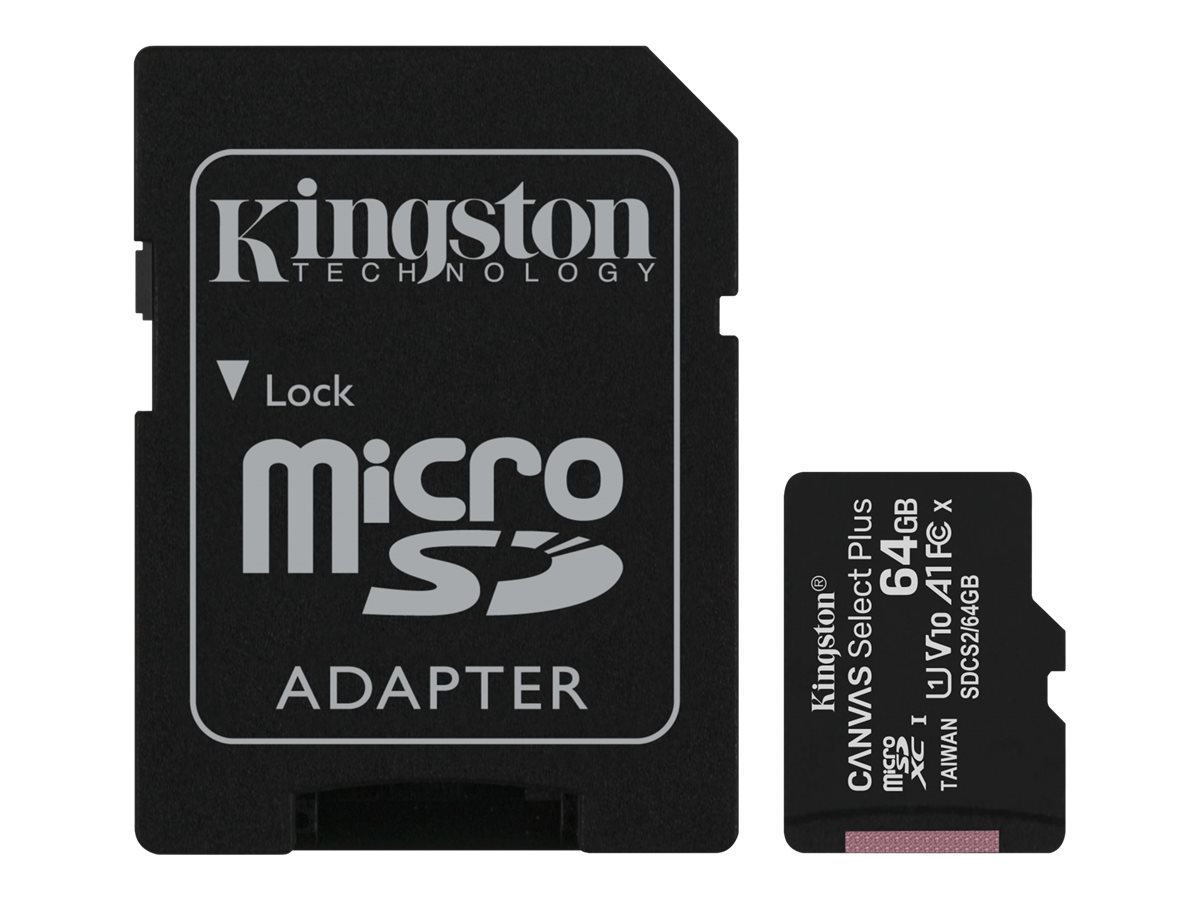 microSDXC-Card Kingston Canvas Select Plus 64GB Class10