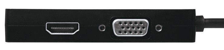 Adapter LogiLink DisplayPort DP-m/VGA-f HDMI-f DVI-D-f 4K