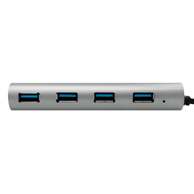 USB-Hub LogiLink USB Type-C 4-Port USB3.0 silber Metall