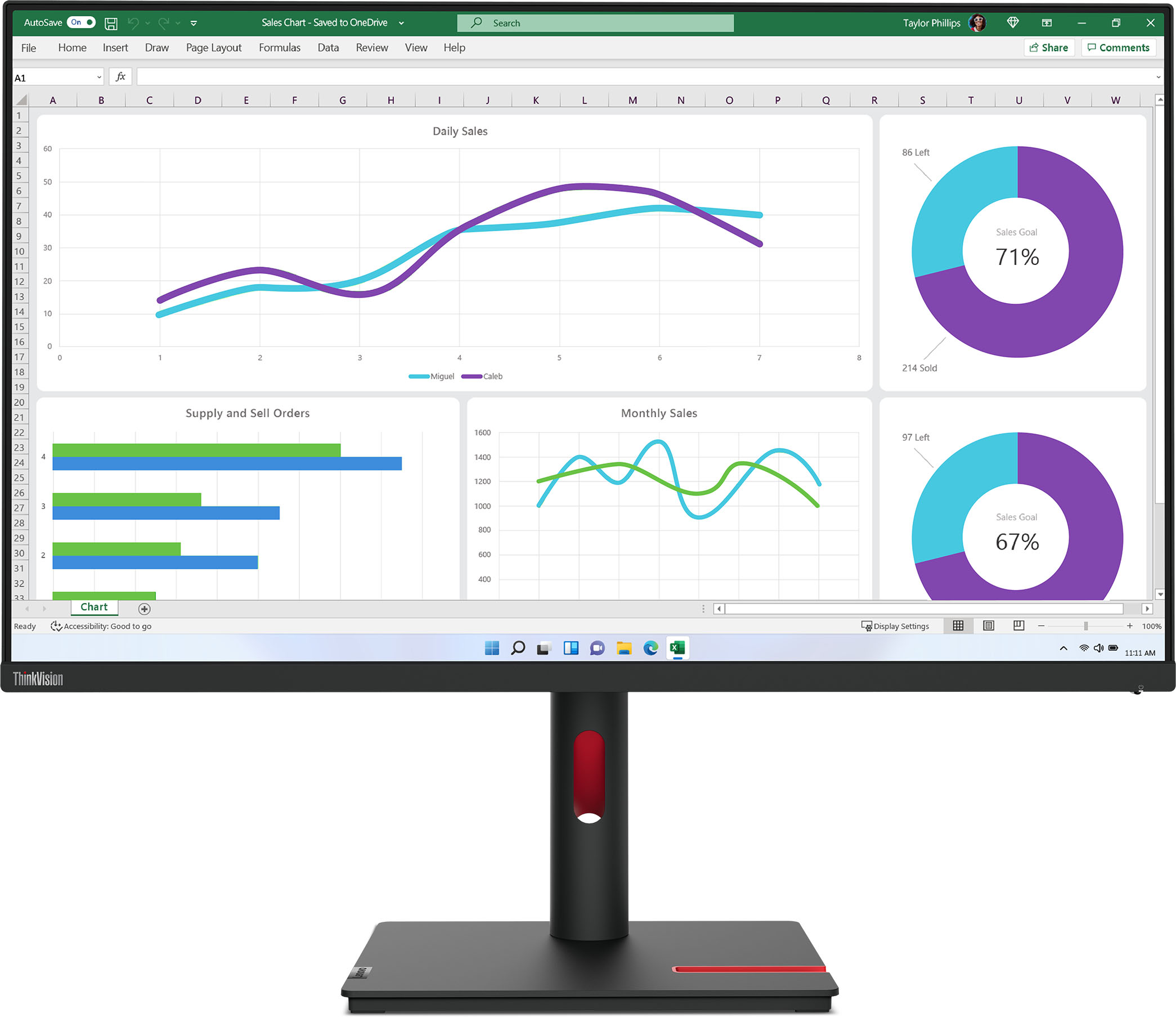 CAMPUS-TFT Lenovo ThinkVision T32h-30 (31,5-Zoll) WQHD IPS