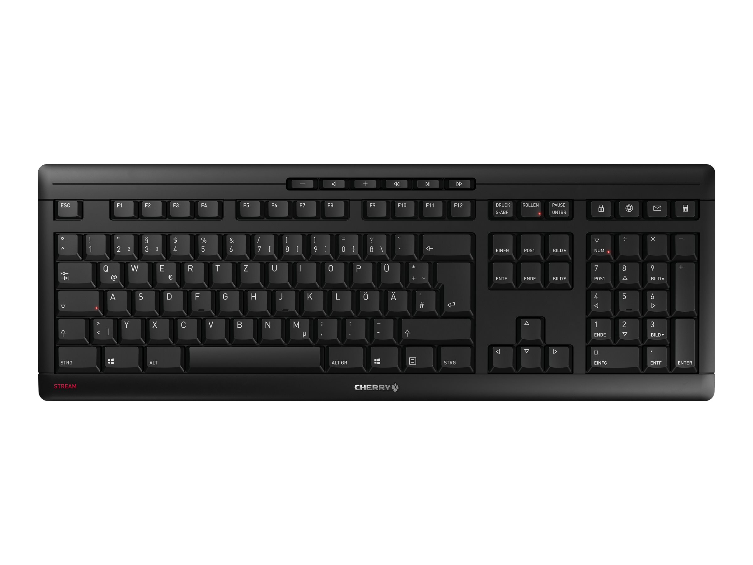 Tastatur Cherry Stream Keyboard Wireless USB schwarz