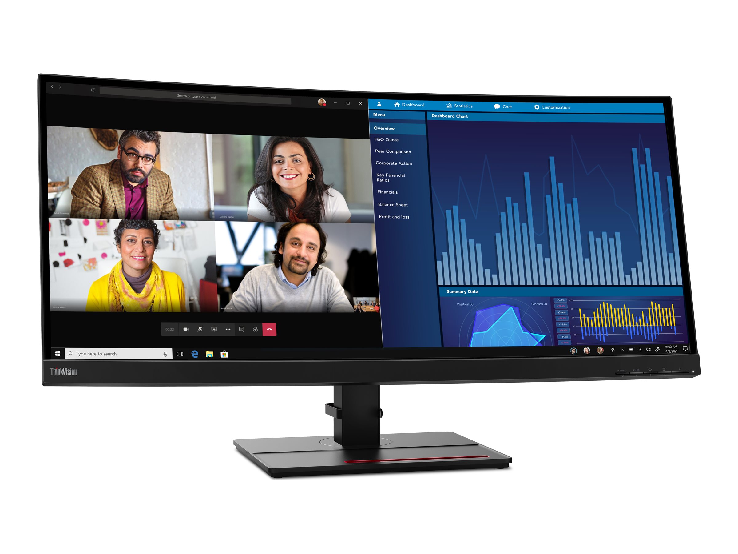 CAMPUS-TFT Lenovo ThinkVision P34w-20 (34-Zoll) UWQHD IPS