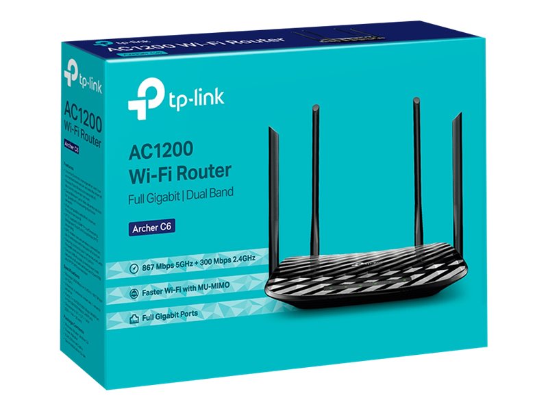 Router TP-Link Archer C6 WLAN 1200MBit GBit-Switch