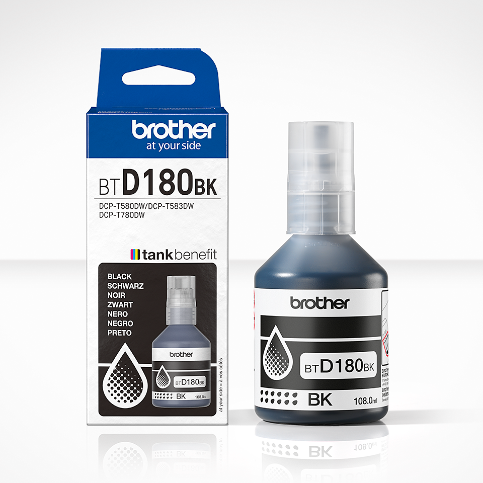Tinte Brother BT-D180BK schwarz Flasche