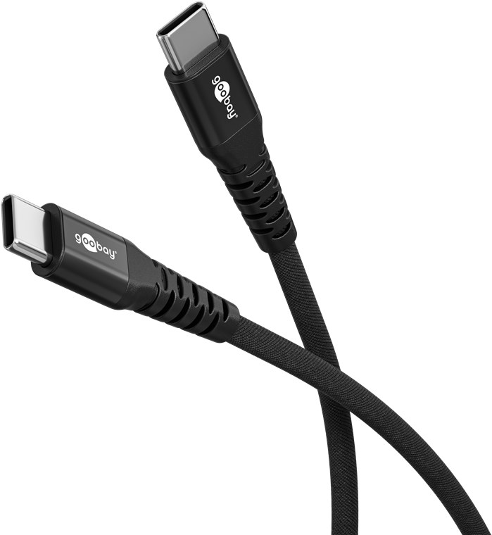 USB-Kabel Goobay USB2.0 Textil Type-C m/m 1,0m 60W