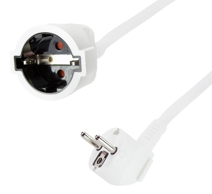 Verlängerungskabel LogiLink Schutzkontakt weiß 3,0m