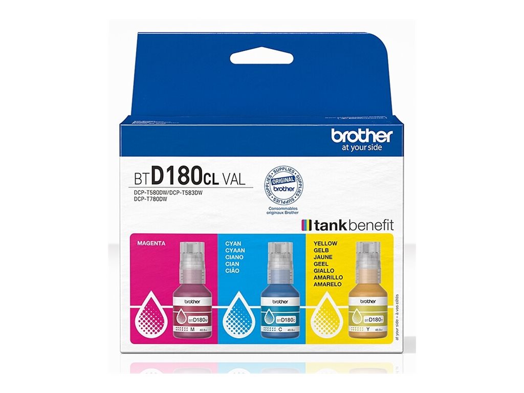 Tinte Brother BT-D180CL cyan/magenta/gelb Flasche
