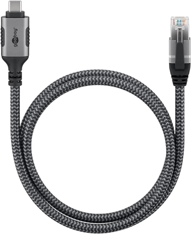 Netzwerkkabel Goobay USB3.1 Type-C auf RJ45 Cat6 1,5m