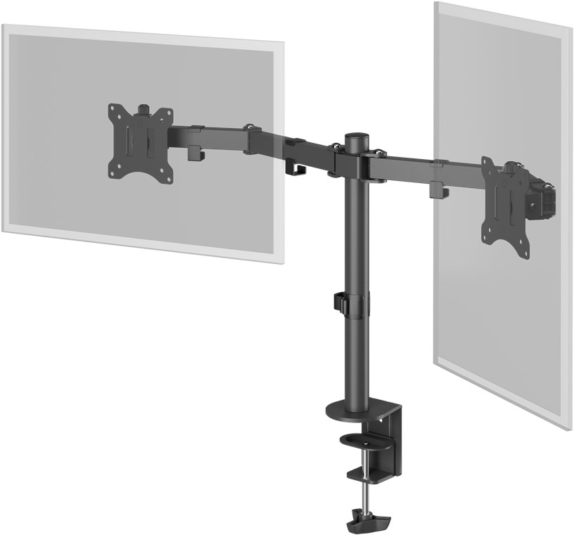 Tischhalterung Goobay DoubleFlex für 2 Monitore