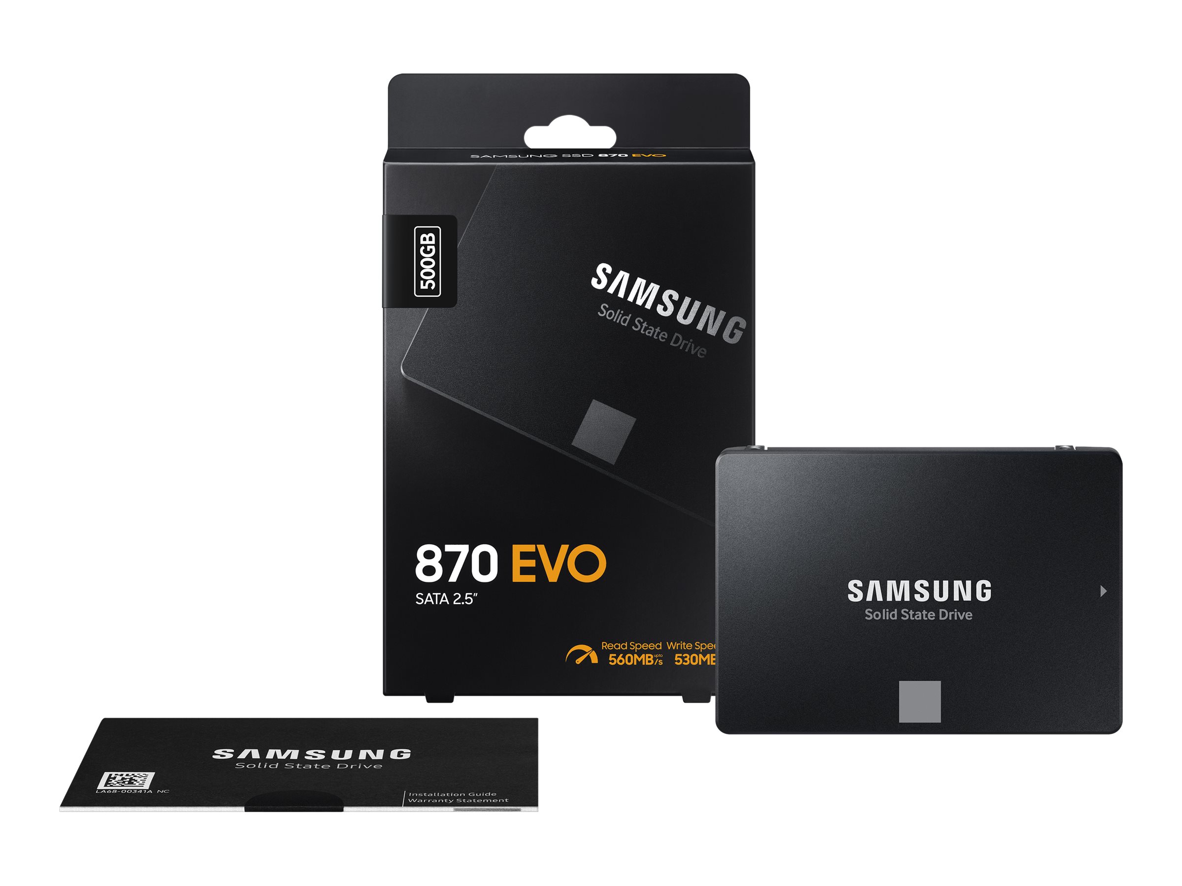 SSD Samsung 870 EVO 2,5-Zoll SATA6Gb/s TLC 500GB