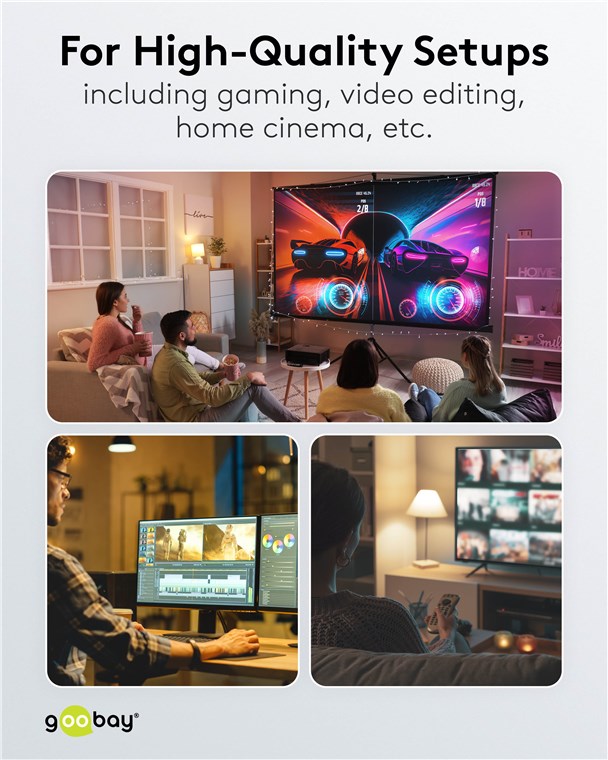 USB-Kabel Goobay USB4 Type-C m/m 0,5m 240W 40GBit/s