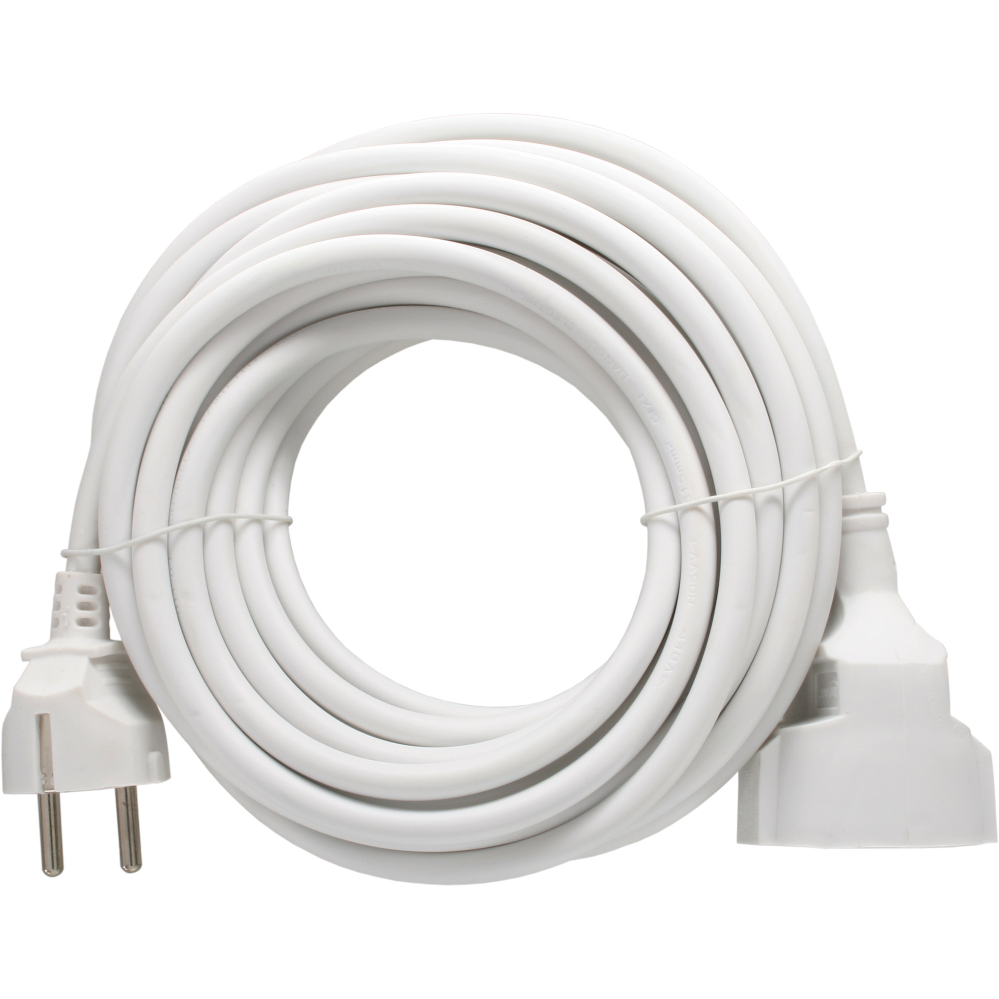 Verlängerungskabel InLine Schutzkontakt weiß 10m