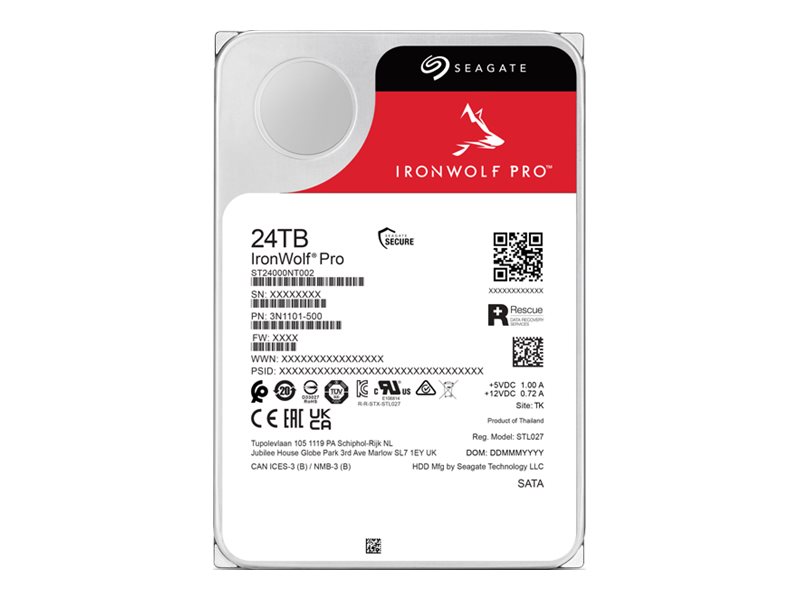 Festplatte Seagate IronWolf Pro 3,5-Zoll SATA 24TB