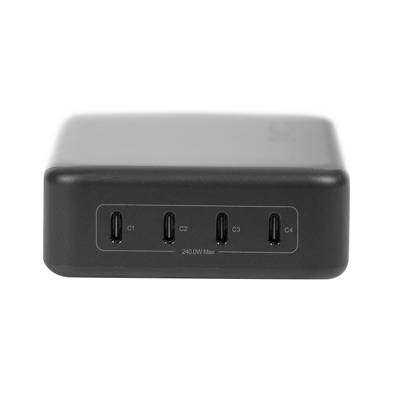 USB-Netzteil LogiLink 4xUSB-C 240W PD3.1 GaN schwarz