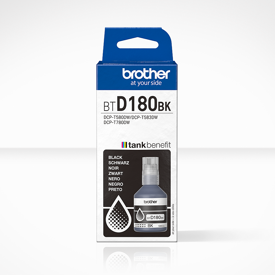 Tinte Brother BT-D180BK schwarz Flasche