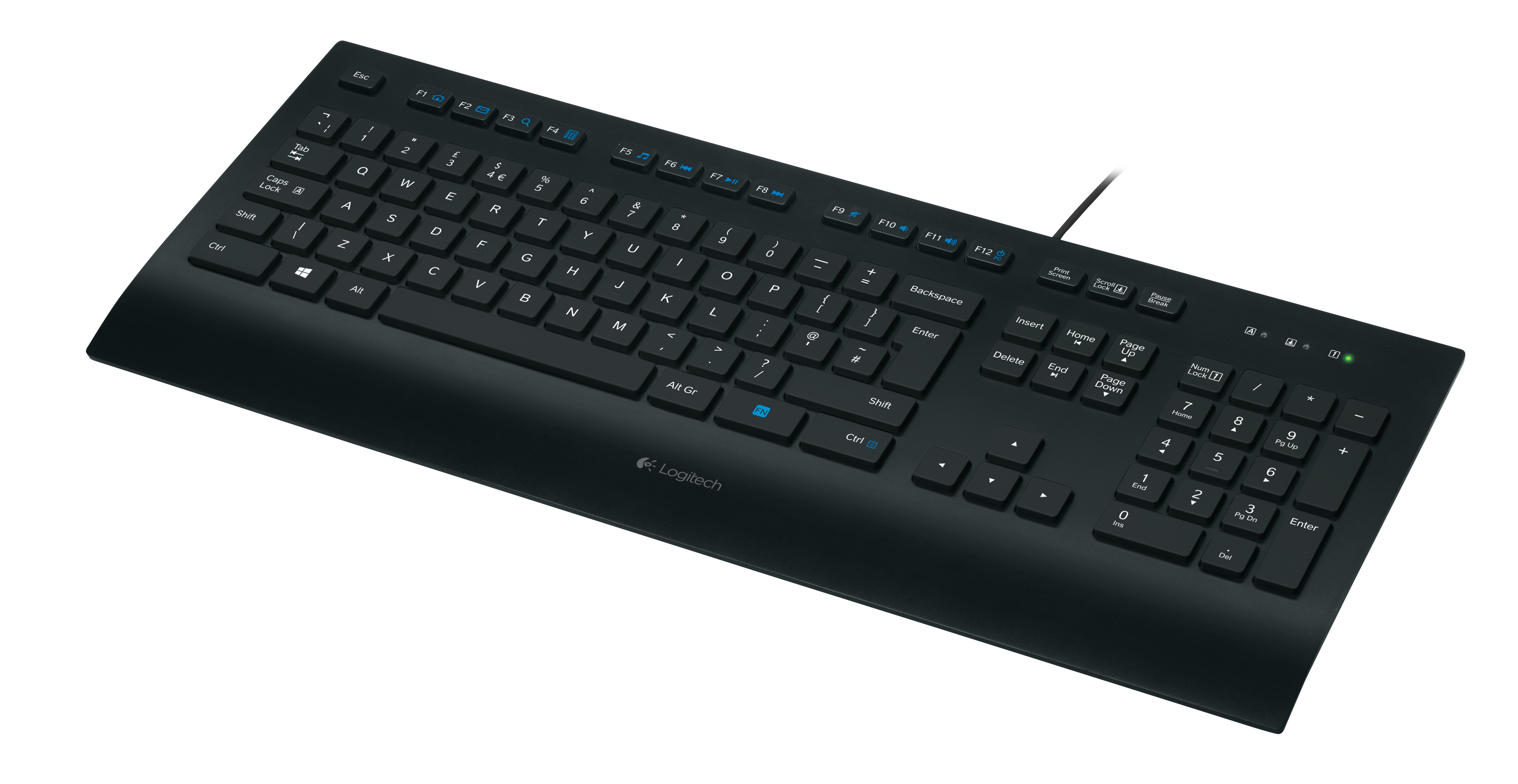Tastatur Logitech Corded Keyboard K280e USB schwarz