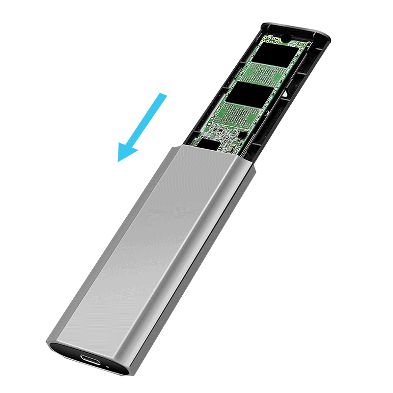 Gehäuse LogiLink USB-C M.2 NVMe USB3.2 Gen2x1 Type-A/-C