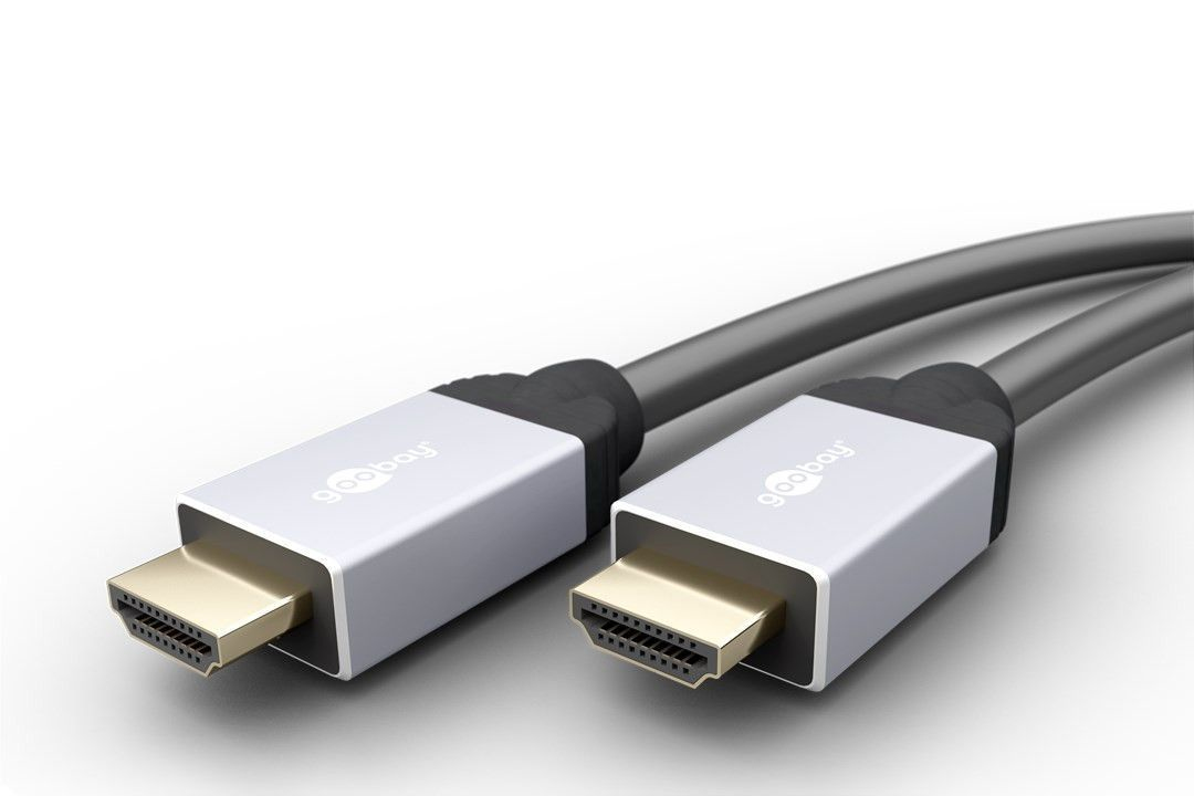 HDMI-Kabel Goobay Plus A-m/m 3,0m schwarz Metallstecker