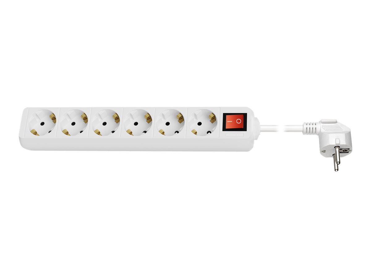 Steckdosenleiste Goobay weiß 6xSchutzko 5,0m-Kabel Schalter
