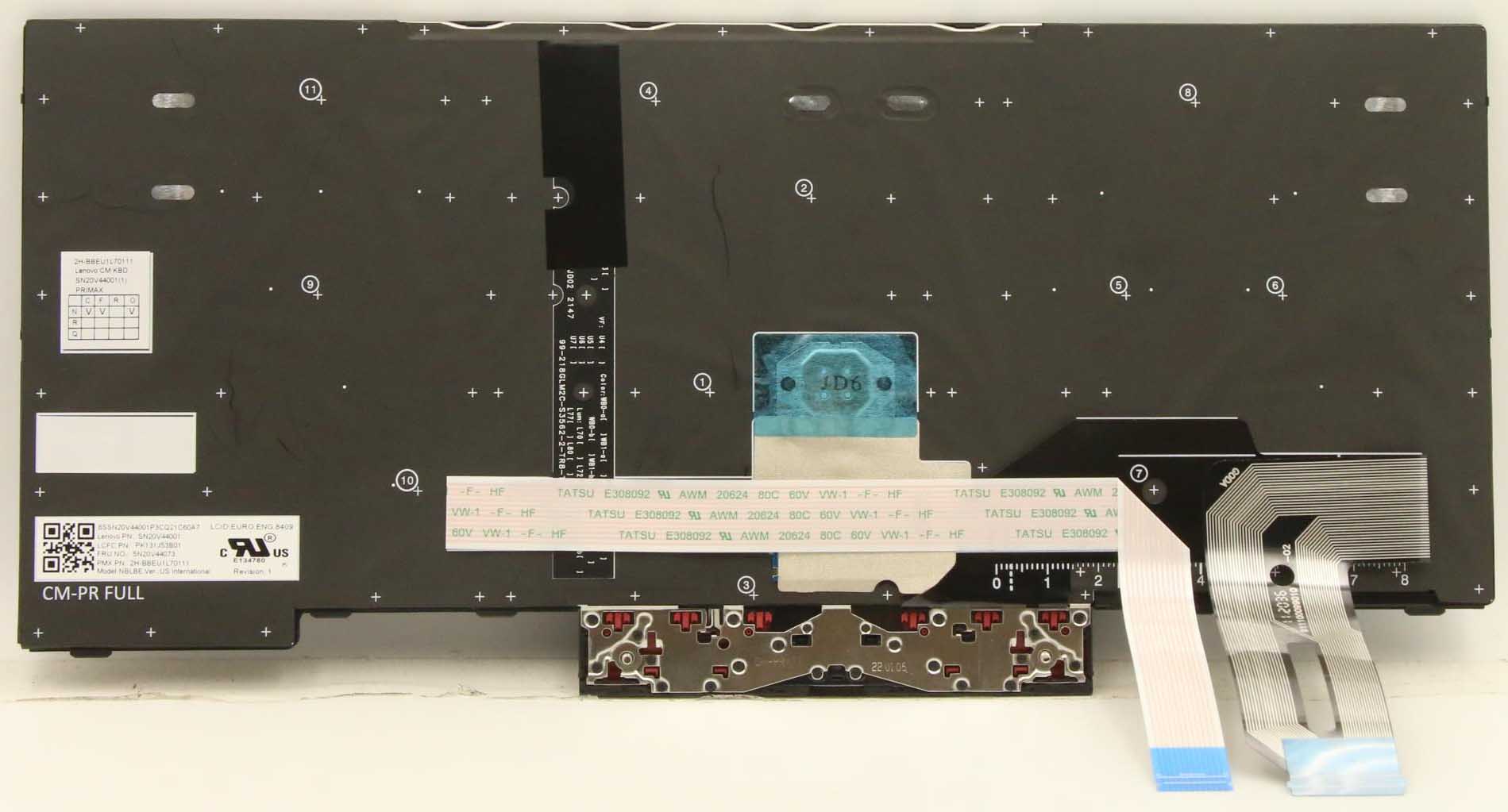 Ersatzteil Lenovo Tastatur T14 P14s G1/G2, E480 EURO ENG ref.