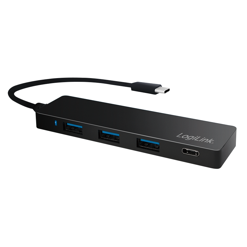 USB-Hub LogiLink USB Type-C 4-Port USB3.2 schwarz