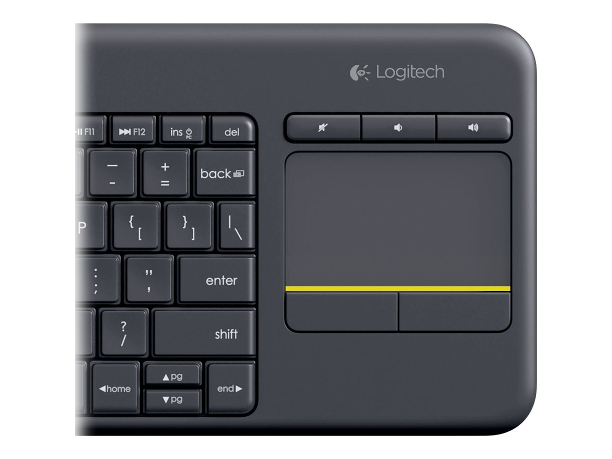 Tastatur Logitech Wireless Touch Keyboard K400 Plus schw.