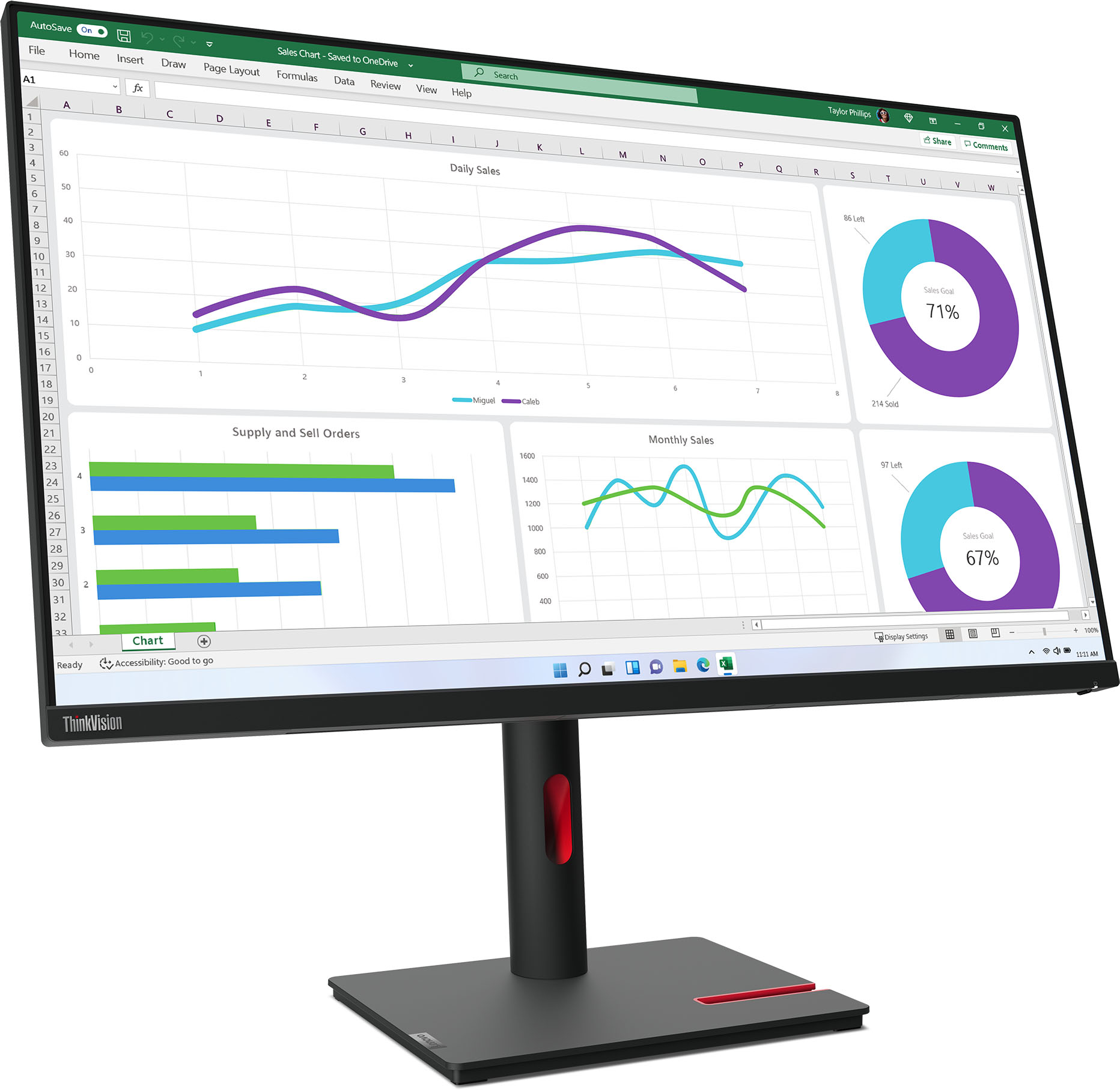 CAMPUS-TFT Lenovo ThinkVision T32h-30 (31,5-Zoll) WQHD IPS