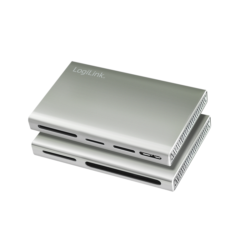 Kartenleser LogiLink 5-in-1 USB3.2 extern silber Metall