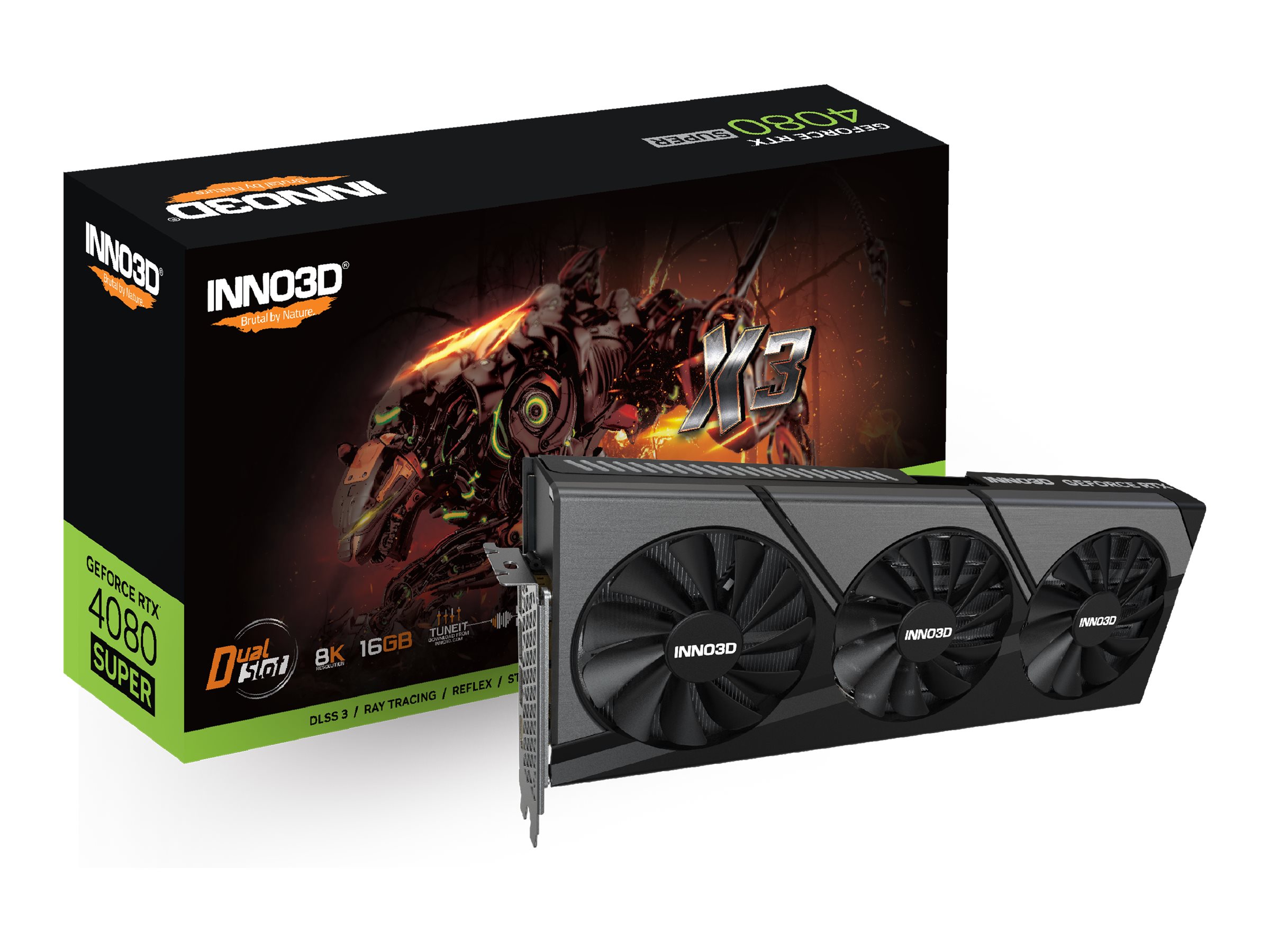 Grafikkarte Inno3D GeForce RTX4080 SUPER X3 16GB PCIe