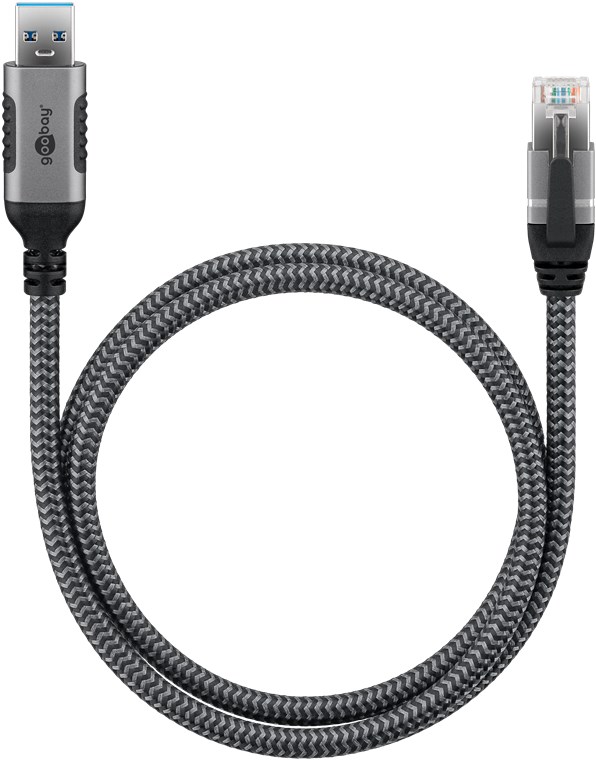 Netzwerkkabel Goobay USB3.1 Type-A auf RJ45 Cat6 1,5m