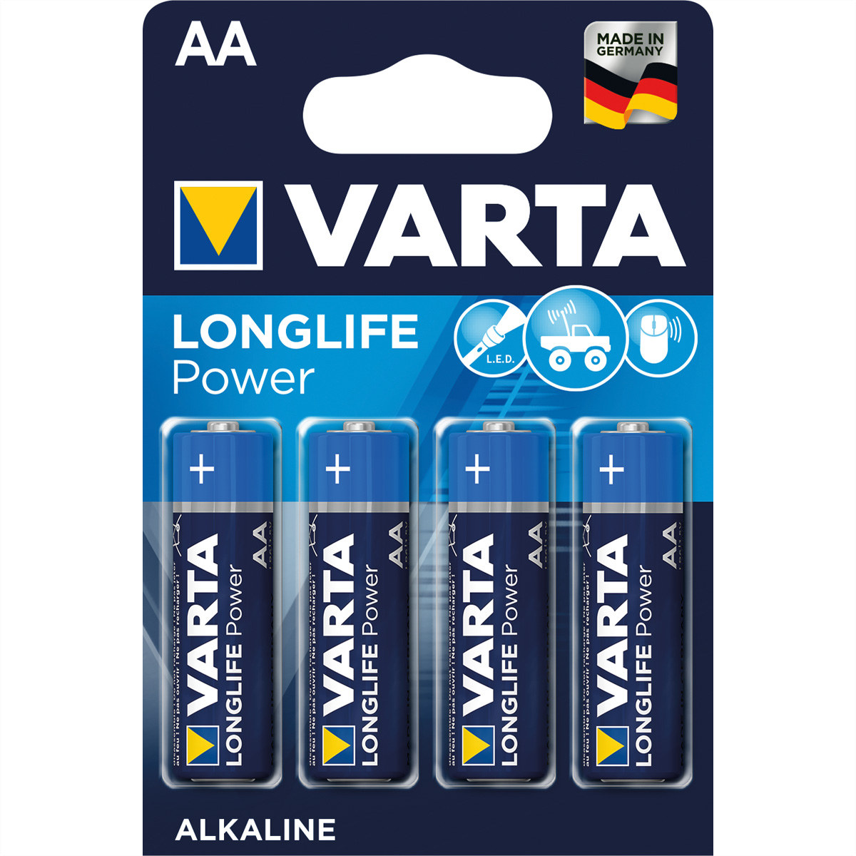 Batterie Varta Mignon AA LR6 1,5V Alkaline 4er-Pack