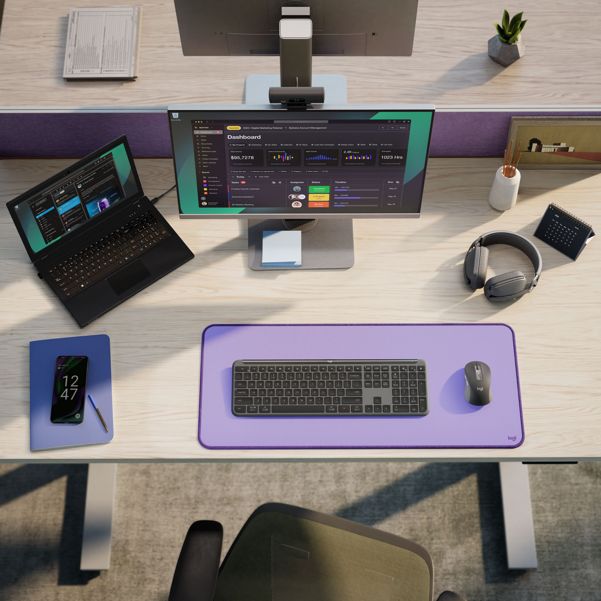 Tastaturset Logitech Signature Slim Combo MK950 Graphite USB