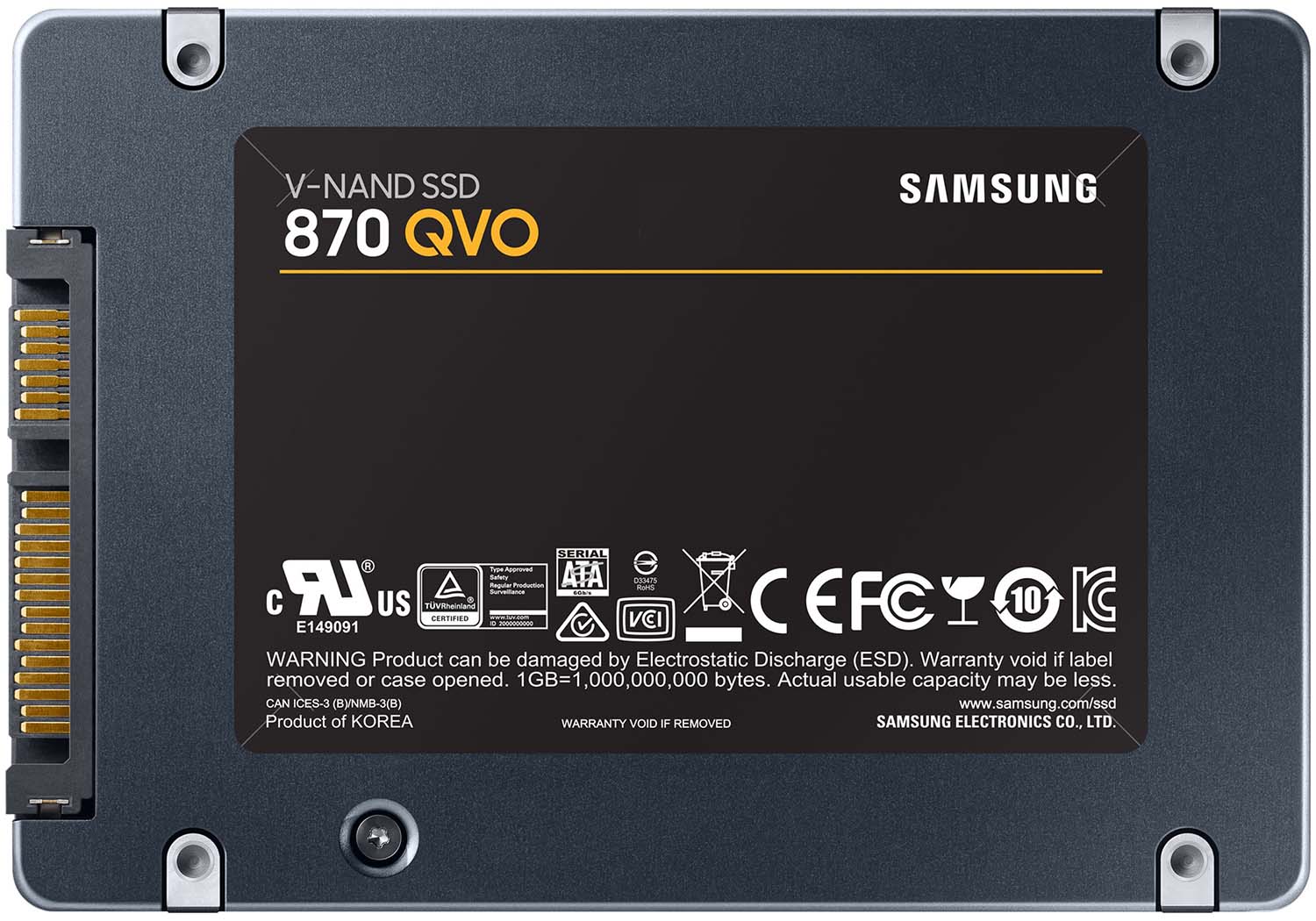 SSD Samsung 870 QVO 2,5-Zoll SATA6Gb/s QLC 8TB
