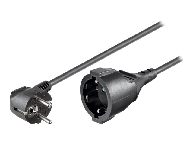 Verlängerungskabel Goobay Schutzkontakt schwarz 2,0m