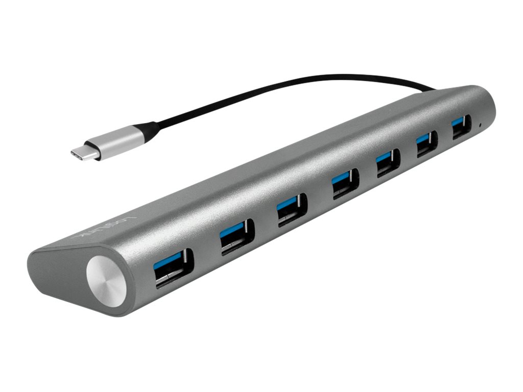 USB-Hub LogiLink USB Type-C 7-Port USB3.2 silber