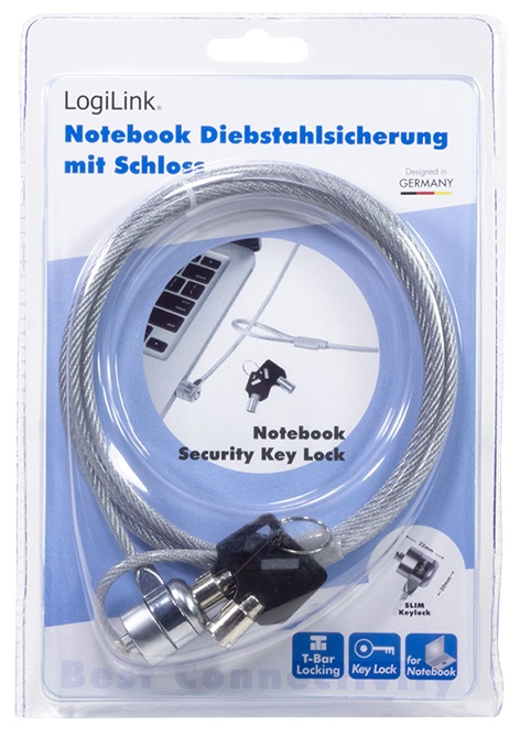 Diebstahlsicherung LogiLink Schloss mit Schlüssel
