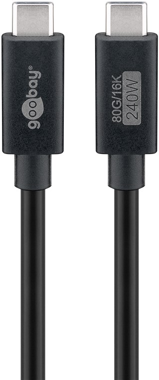 USB-Kabel Goobay USB4 Type-C m/m 1,2m 240W 80GBit/s