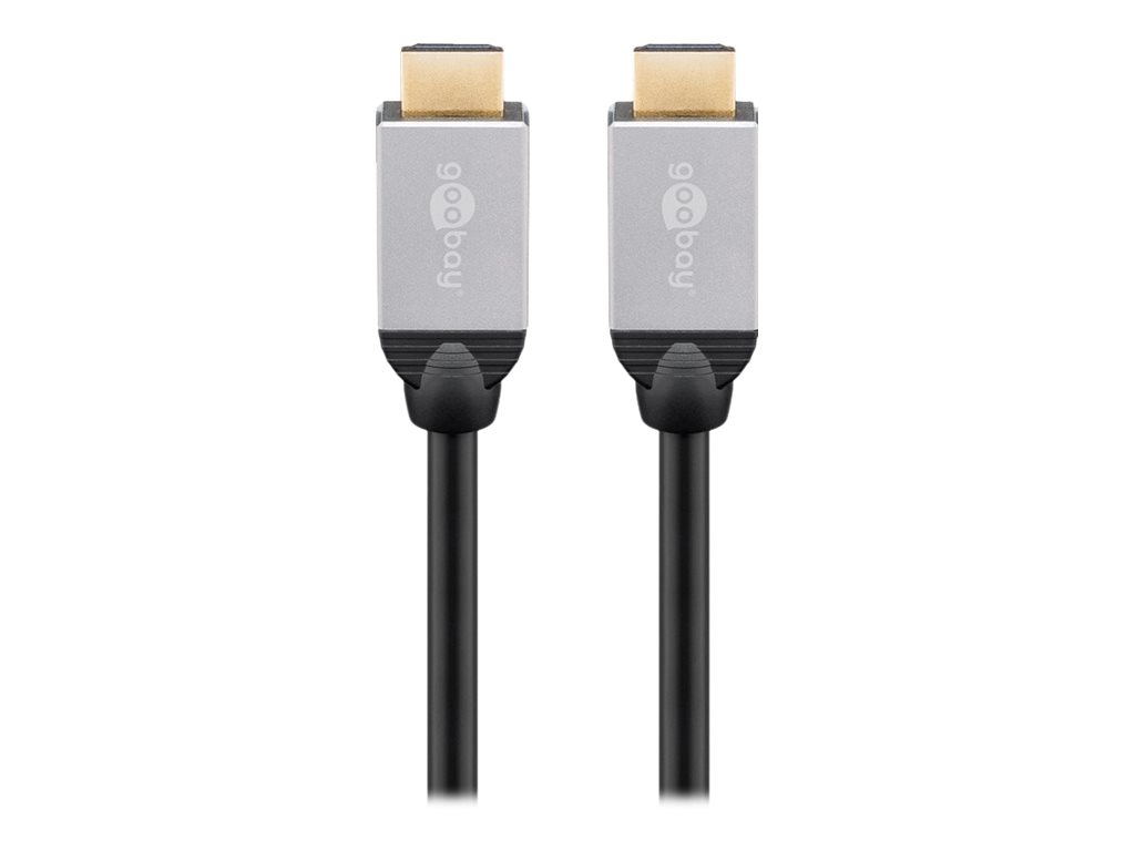 HDMI-Kabel Goobay Plus A-m/m 3,0m schwarz Metallstecker