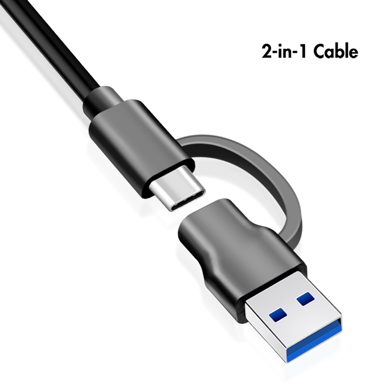 USB-Hub LogiLink Type-A/-C 7-Port USB3.2 schwarz Schalter