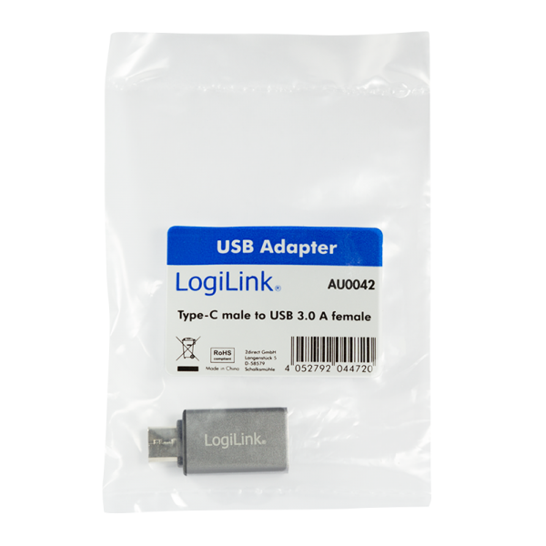 USB-Adapter LogiLink OTG USB3.2 Gen1 Type-C-m/A-f