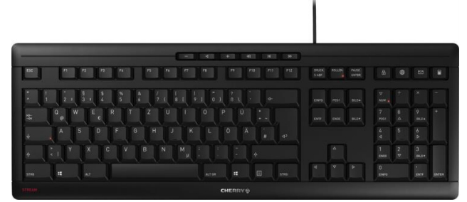 Tastatur Cherry Stream USB schwarz