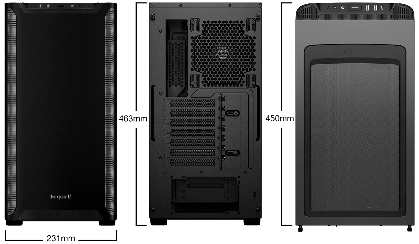 Gehäuse BeQuiet PureBase 501 Miditower ATX schwarz