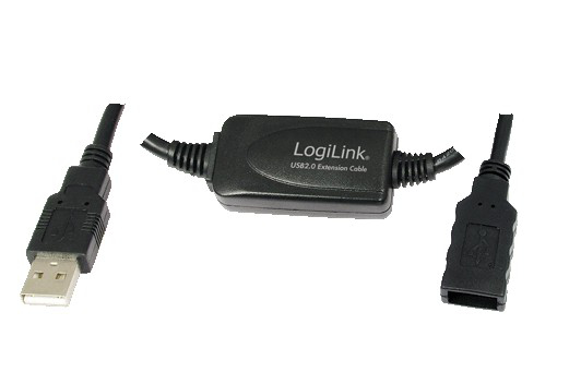 USB-Kabel LogiLink Repeater USB2.0 A-m/f 10m