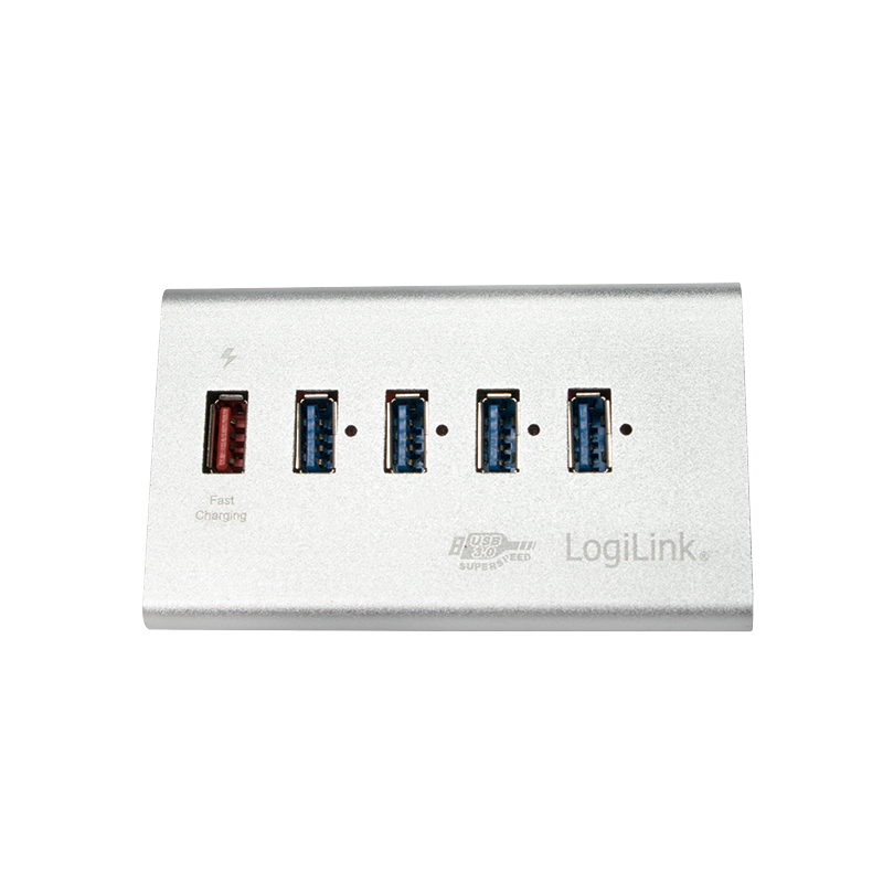 USB-Hub LogiLink 4-Port USB3.0 silber