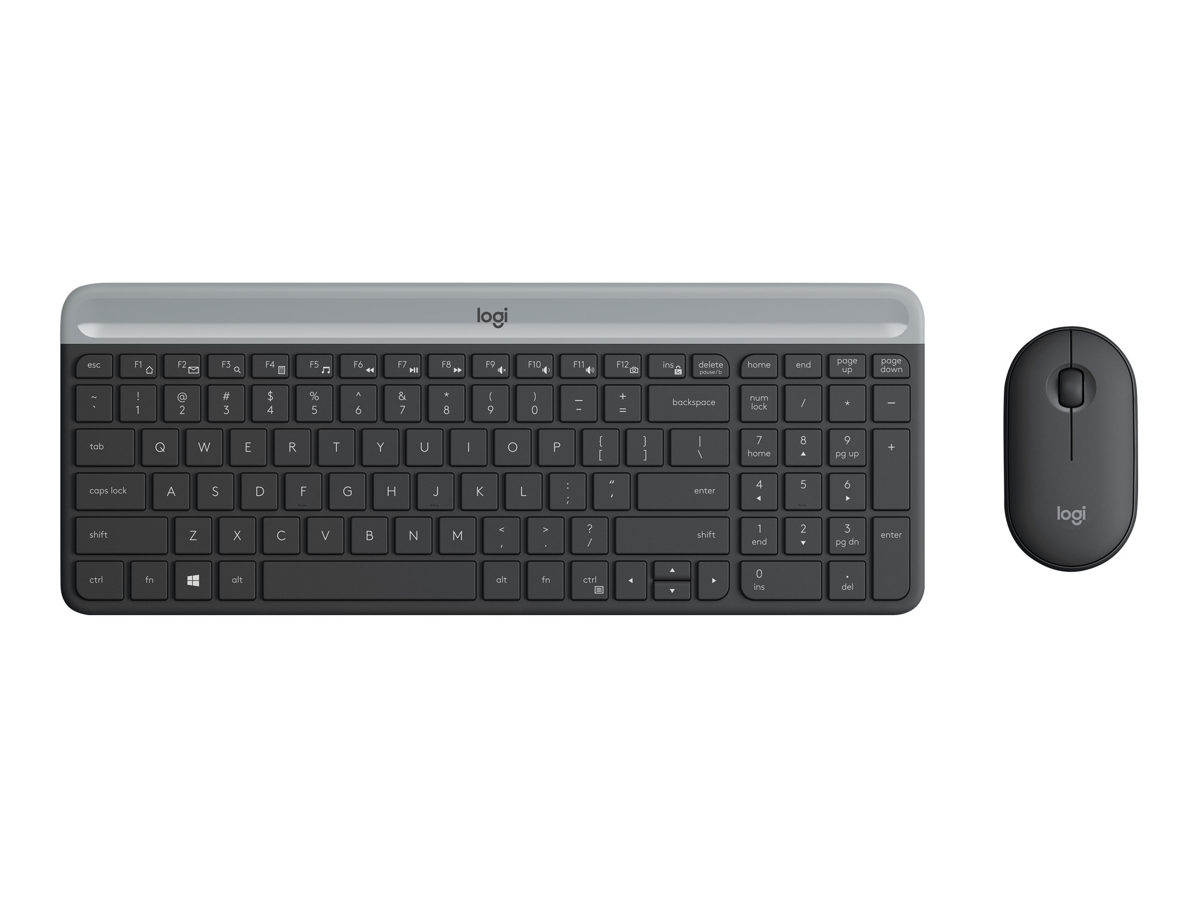 Tastaturset Logitech Slim Wireless Combo MK470 USB schw.