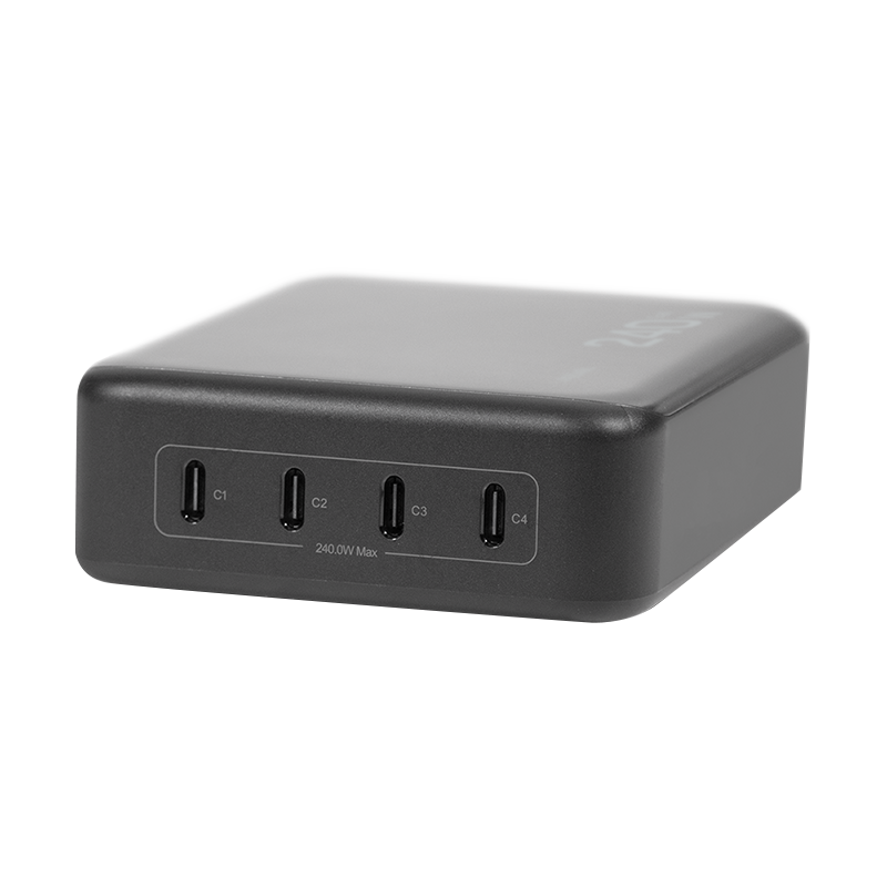 USB-Netzteil LogiLink 4xUSB-C 240W PD3.1 GaN schwarz