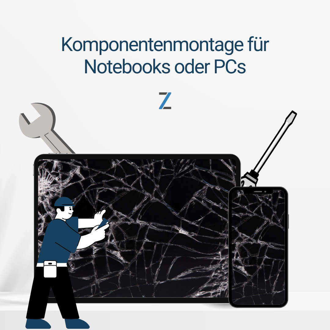 Komponentenmontage für Notebooks oder PCs