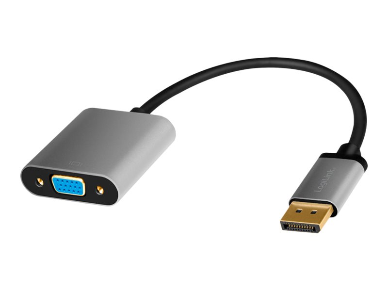 Adapter LogiLink DisplayPort DP-m/VGA-f 15cm aktiv